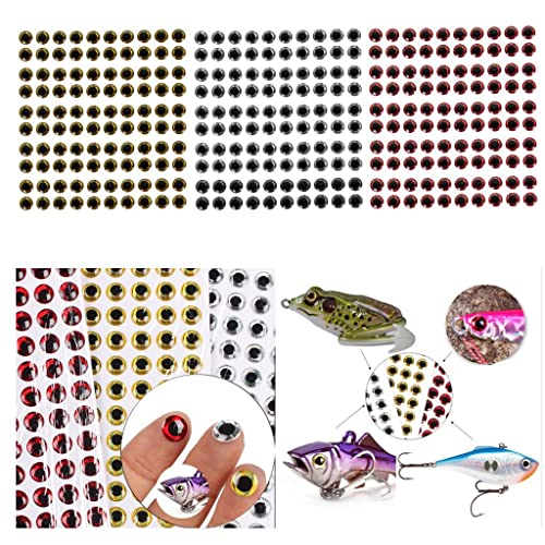 Sharplace 4X 100 Fischen Köder 3D Holographisches Auge für Fliegenbinden Köder Machen von Sharplace