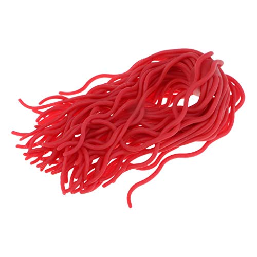 Sharplace Fly Tying Worm Body Bunch mit 60 Stück Beinen, Squirmy Wormy Fly Bindematerial, Lebendiger Farbe - Rot von Sharplace