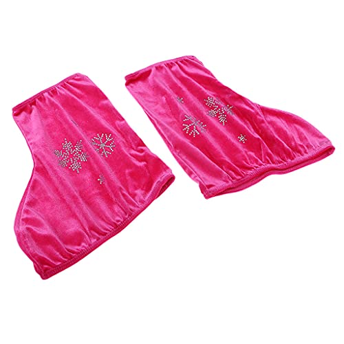 Sharplace Kinder Erwachsene Skating Boot Cover Überschuhe Glänzende Wachen Abdeckungen, Rosa Rot-S von Sharplace