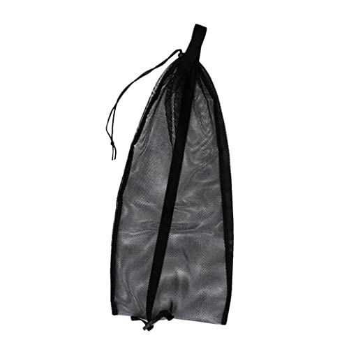 Netzbeutel Mesh Kordelzug Tasche Netztasche Flossentasche für Tauchen Schnorcheln Schwimmen Ausrüstung, Schwarz von Sharplace
