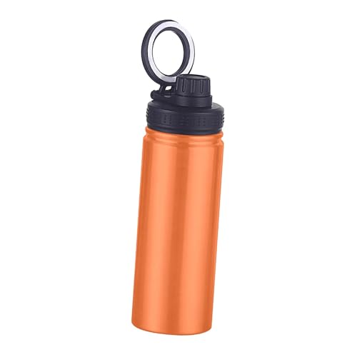 Sharplace Vakuumisolierte Wasserflasche mit Tragegriff und Telefonhalter, leichte, Wiederverwendbare 32-Sportflasche für Laufausflüge, Orange von Sharplace