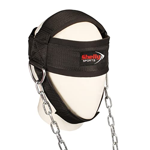 Shelly Verstellbares Kopfgeschirr Dipping Neck Builder mit D-Haken Befestigung Gewichtheben Kette Harness von Shelly Sports