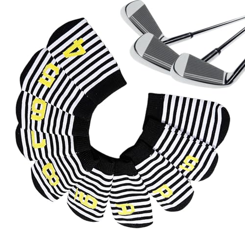 Golfschlägerhauben | Golfschläger-Kopfbedeckungen, gestrickte Socken-Form, Golfschläger-Kopfschutz mit Nummernschild, Golfzubehör von Shenrongtong