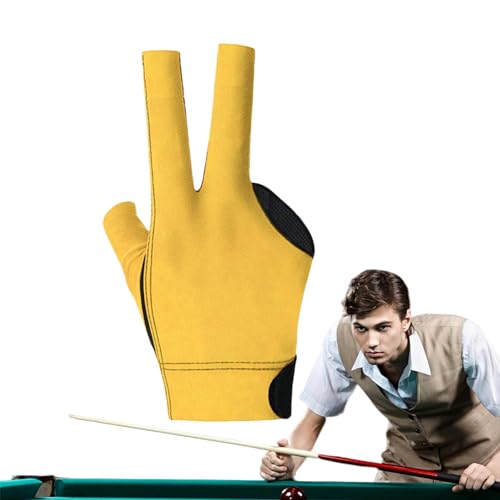Shenrongtong 3-Finger-Billardhandschuhe,DREI-Finger-Billardhandschuhe - Billard-Sporthandschuhe für die Linke Hand | Dünne und rutschfeste Sporthandschuhe, hochelastische und atmungsaktive von Shenrongtong
