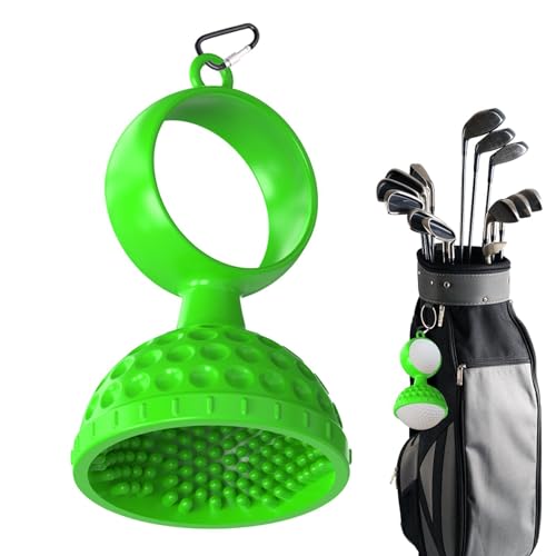 Shenrongtong Golfball-Schrubbbürste, Golfball-Reinigungsbürste - 2-in-1 Silikon-Reinigungsbürste mit Karabiner,Golf-Aufbewahrungsbürste, tragbares Golfball-Reinigungswerkzeug, Golf-Zubehör von Shenrongtong