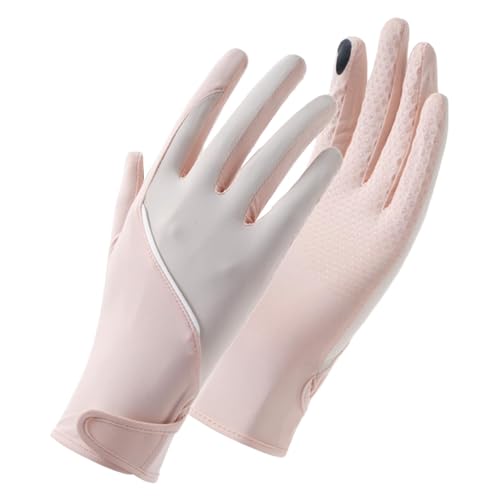 Shenrongtong Sonnenschutzhandschuhe für Damen,Sonnenschutzhandschuhe für Damen,Sunscreen Ice Silk Kühlende UV-Handschuhe für Damen - UV-Schutz, schweißabsorbierend, kühlende Sonnen-UV-Handschuhe zum von Shenrongtong