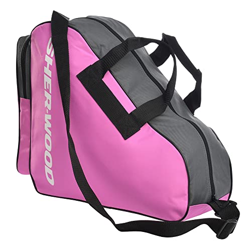 Sherwood Schlittschuhtasche - Inliner-Tasche für Erwachsene und Kinder - ideal für Rollschuhe, Skates und Eislaufschuhe - pink von Sherwood