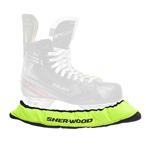 SHER-WOOD Junior Pro elastische Kufenstrümpfe für Kinder Eishockey-& Schlittschuhe, 2 Stück, Limone, One Size von Sherwood