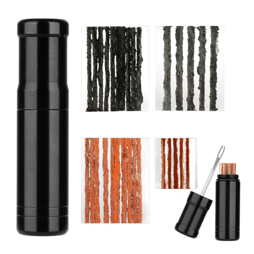 Sheryl&Rain Tubeless MTB Reparaturset, Fahrradreifen Pannen Set Inklusive1 Reifenreparatur Gabelreibahle und 30 Klebestreifen für Fahrradreifen Befestigungswerkzeuge（5 x 2 mm+20 x 3.5 mm+5 x 6 mm） von Sheryl&Rain