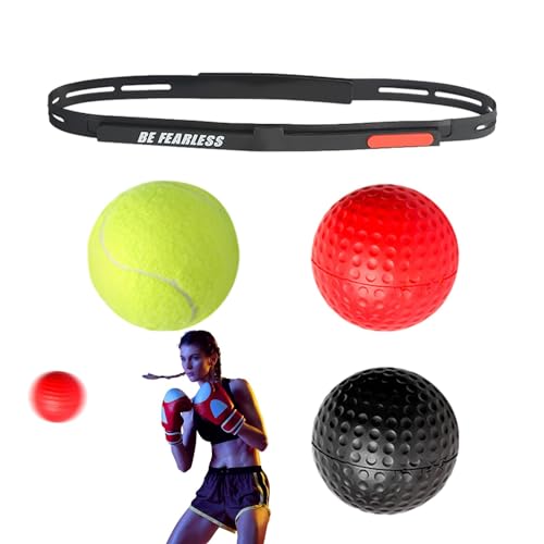 Shichangda Stirnband-Boxball, Box-Trainingsball - Reaktionstraining-Agility-Ball mit Stirnband - Boxausrüstung, PU-Schaumstoffball, Boxtrainer, Verbesserung der Beweglichkeit und von Shichangda