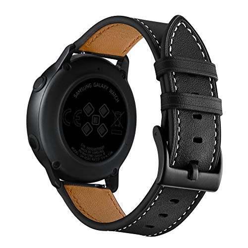 Shieranlee 20mm Armband für Garmin venu,Garmin Vivoactive 3 Armband,Quick Release Rindsleder Leder Uhrenband mit Garmin Vivoactive 3 Music/Venu/Vivomove 3/Luxe/Style/HR/Forerunner 245/645 Music von Shieranlee