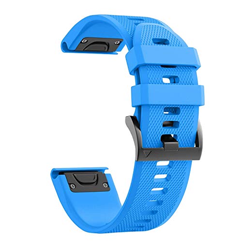 Shieranlee Fenix 5 Sportuhr Armband - Silikon Sportarmband Uhr Armband Ersatzarmband mit Werkzeug für Garmin Fenix 5/Fenix 5 Plus/Fenix 6/Fenix 6 Pro/Fenix 7/Fenix 7 Solar/Fenix 7 Sapphire Solar von Shieranlee