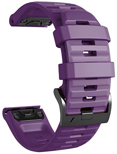 Shieranlee Fenix 5 Sportuhr Armband - Silikon Sportarmband Uhr Armband Ersatzarmband mit Werkzeug für Garmin Fenix 5/Fenix 5 Plus/Fenix 6/Fenix 6 Pro/Fenix 7/Fenix 7 Solar/Fenix 7 Sapphire Solar von Shieranlee