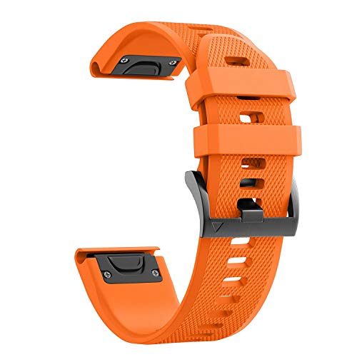 Shieranlee Fenix 6X Armband,Fenix 6X Pro/Fenix 5X /Fenix 5X Plus/Fenix 7X/Fenix 7X Solar/Fenix 7X Sapphire Solar/Fenix 3 /Fenix 3 HR, 26mm Breite Silikon Estrazarmband Quick Release Uhrenbänder von shieranlee