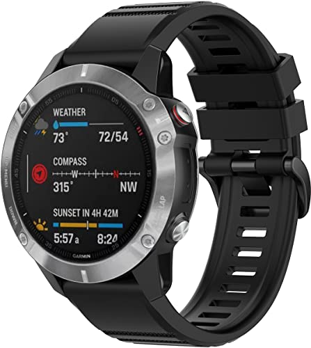 Shieranlee Fenix 7 Armband,22mm Breite Silikon Quick-Fit Uhrenarmband für Garmin Fenix 5/Fenix 5 Plus/Forerunner 935/Fenix 6/Fenix 6 Pro/Fenix 7/Fenix 7 Solar/Fenix 7 Sapphire Solar von Shieranlee