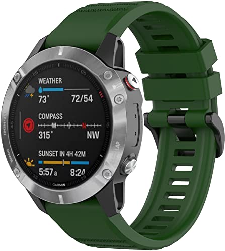 Shieranlee Fenix 7 Armband,22mm Breite Silikon Quick-Fit Uhrenarmband für Garmin Fenix 5/Fenix 5 Plus/Forerunner 935/Fenix 6/Fenix 6 Pro/Fenix 7/Fenix 7 Solar/Fenix 7 Sapphire Solar von Shieranlee