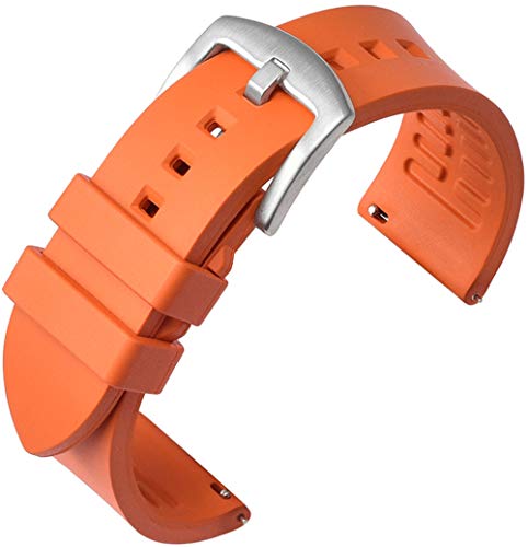 Shieranlee Sportuhrarmband, FKM Fluor Rubber Quick Release Uhrenarmband Ersatzarmband für Sportuhren 19mm 20mm 21mm 22mm 24mm for Men Women von Shieranlee