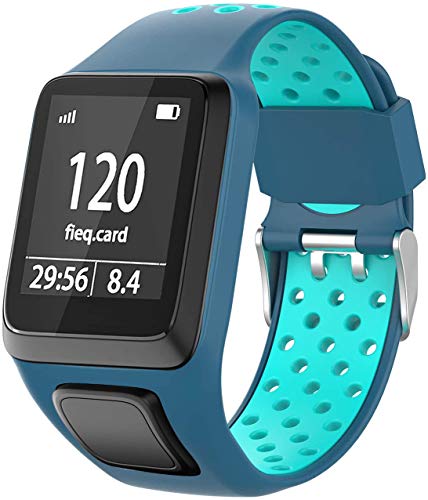 Shieranlee Uhrenarmband kompatibel for TomTom Watch, Uhrenarmband Silikon Uhrenbänder für TomTom Runner 2/ Runner 3/ Spark/ Golfer 2 Sports GPS Running Smartwatch von Shieranlee