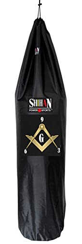 SHIHAN Power Sports Boxsack-Abdeckung, wasserdicht, 1,5–1,8 m und 61 cm Durchmesser, großer Schutz für Ihre Outdoor-Taschen, ideal freistehend, Schwarz von Shihan