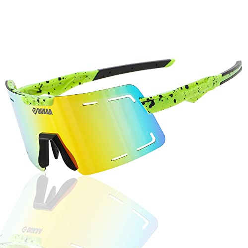 Sonnenbrille Fahrradbrille für Herren Damen UV 400 Schutz Schutzbrille MTB Sportbrille für Outdoorsport Radfahren Fahren Laufen Golf Baseball von Shinehalo