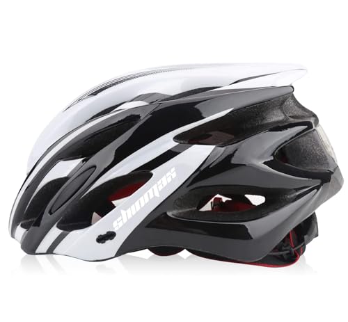 Fahrradhelm Herren,Shinmax Fahrradhelm Damen mit Licht Fahrradhelm mit Visier Abnehmbar Helm Fahrrad Superleicht Einstellbare MTB Helm Herren Erwachsenen Rennrad Helm 57-62CM von Shinmax