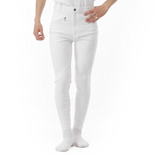 Shires Mens SaddleHugger Riding Breeches 34 inch White von Shires