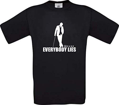 Dr House Everybody Lies Kult T-Shirt S-XXL, Schwarz, L von Shirt-Instyle