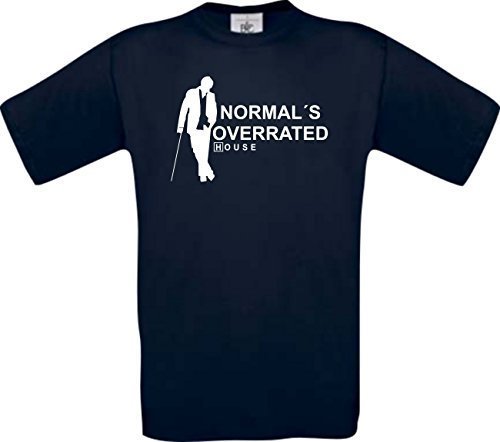 Dr House Normal´s Overrated Kult T-Shirt S-XXL, Blau, XXL von Shirt-Instyle