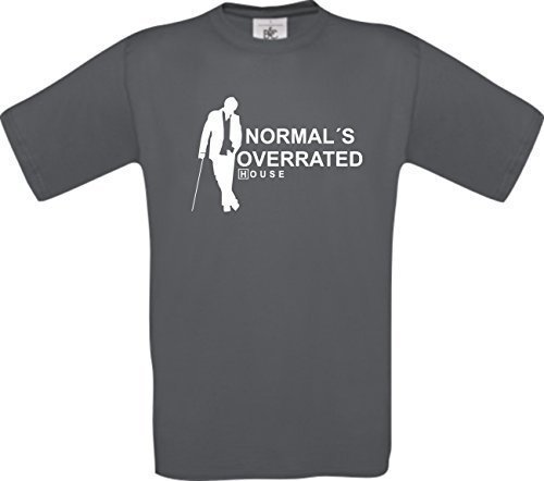 Dr House Normal´s Overrated Kult T-Shirt S-XXL, Grau, L von Shirt-Instyle