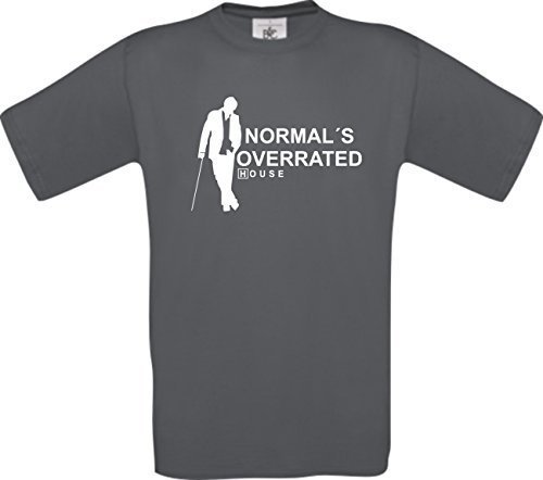Dr House Normal´s Overrated Kult T-Shirt S-XXL, Grau, XXL von Shirt-Instyle