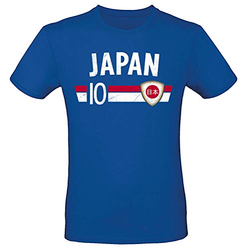 Shirt-Panda Fußball WM T-Shirt · Fan Artikel · Nummer 10 · Passend zur Weltmeisterschaft · Nationalmannschaft Länder Trikot Jersey für 2022 · Herren Damen Kinder · Japan Nippon XL von Shirt-Panda