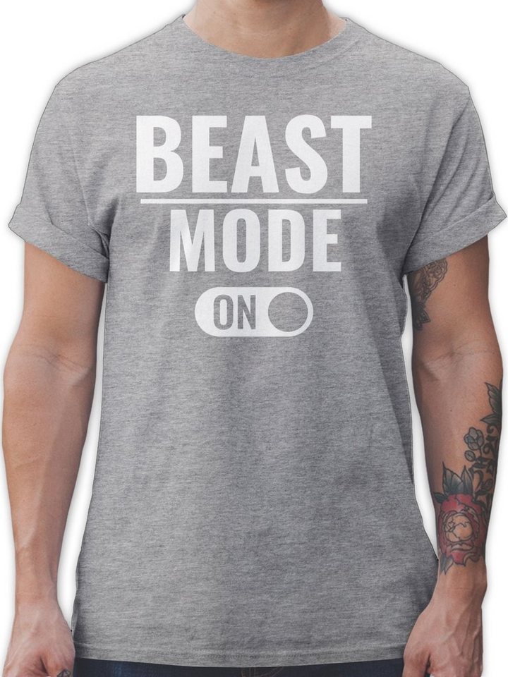 Shirtracer T-Shirt Beast Mode ON Fitness & Workout von Shirtracer
