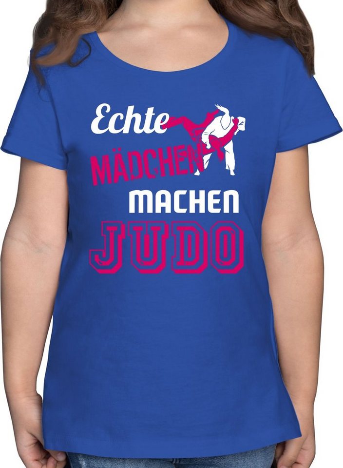 Shirtracer T-Shirt Echte Mädchen machen Judo Kinder Sport Kleidung von Shirtracer