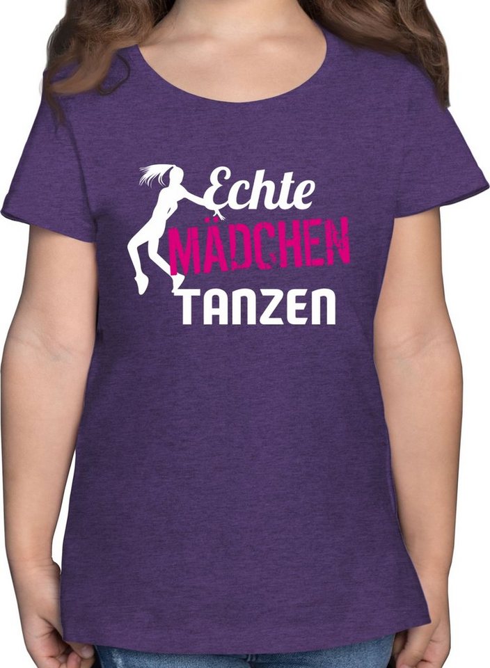 Shirtracer T-Shirt Echte Mädchen tanzen - Tänzerin Kinder Sport Kleidung von Shirtracer