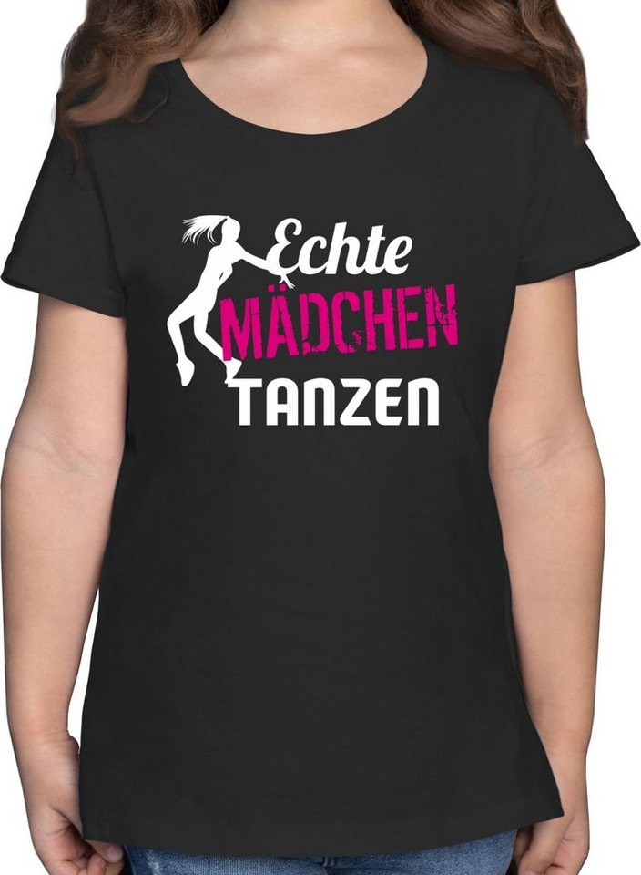 Shirtracer T-Shirt Echte Mädchen tanzen - Tänzerin Kinder Sport Kleidung von Shirtracer