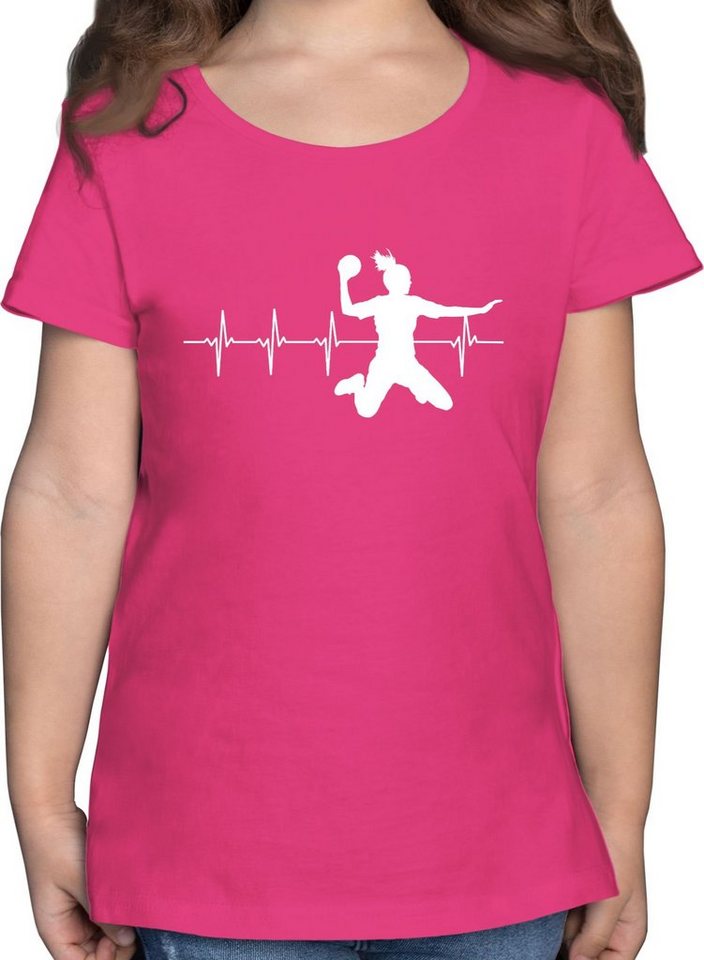 Shirtracer T-Shirt Handball Herzschlag für Damen Kinder Sport Kleidung von Shirtracer