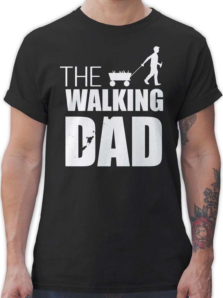 Shirtracer T-Shirt »The Walking Dad Vatertag weiß - Vatertag Geschenk - Herren Premium T-Shirt« t shirt walking dad - vatertagstshirt - männertags tshirt von Shirtracer