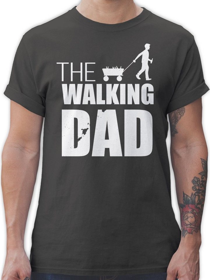Shirtracer T-Shirt »The Walking Dad Vatertag weiß - Vatertag Geschenk - Herren Premium T-Shirt« tshirt the walking dad - vatertagstshirt von Shirtracer