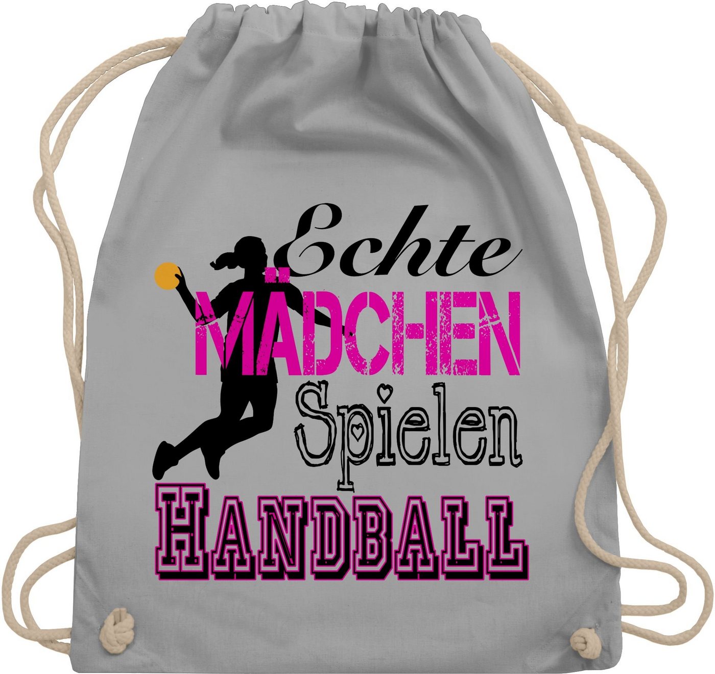 Shirtracer Turnbeutel Echte Mädchen Spielen Handball, Handball WM 2023 Trikot Ersatz von Shirtracer