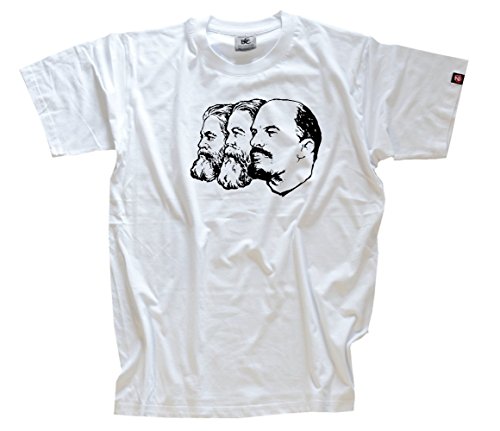 Shirtzshop Herren Marx Engels Lenin T-Shirt Weiss L von Shirtzshop