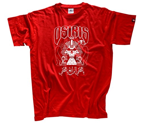 Shirtzshop Herren Osiris-Götter Pharao Ägypten Pyramiden Mumien T-Shirt, Rot, M von Shirtzshop