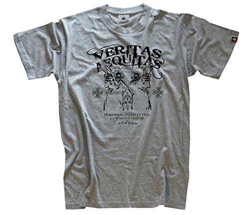 Shirtzshop Herren Veritas Aequitas-Missionaries of Death T-Shirt Grau XL von Shirtzshop
