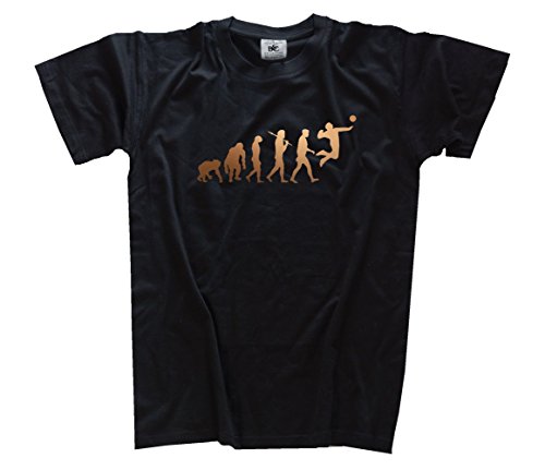 Shirtzshop T Shirt Bronze Edition Faustballer Volleyball Evolution, Schwarz, M von Shirtzshop