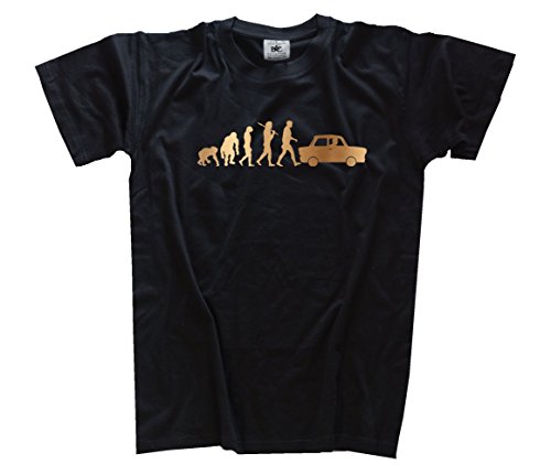 Shirtzshop T-Shirt Bronze Edition Trabi DDR Auto Rennpappe Evolution, Schwarz, M von Shirtzshop