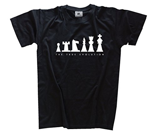 Shirtzshop T-Shirt Evolution True Chess, Schwarz, S von Shirtzshop