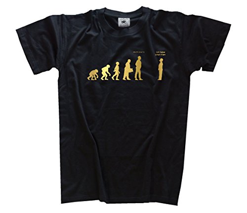 Shirtzshop T-Shirt Gold Edition Ich Habe einen Plan Evolution, Schwarz, M von Shirtzshop