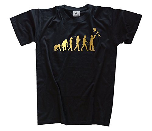 Shirtzshop T-Shirt Gold Edition Taubenzucht Zuchttauben Evolution, Schwarz, XL von Shirtzshop