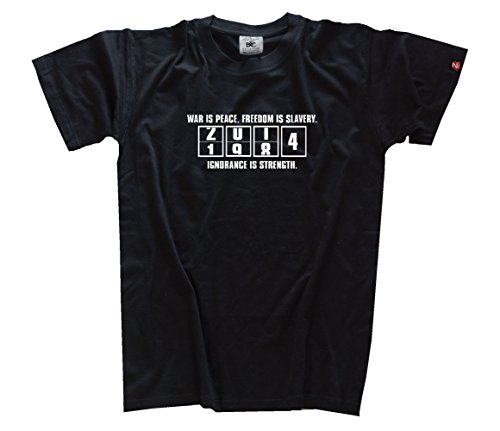 Shirtzshop T Shirt Orwell 1984-2014 War is Peace, Schwarz, S von Shirtzshop