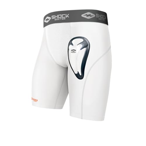 Shock Doctor 221 - Kompressionsshorts mit BioFlex-Protektor - Komfort und Kompression - Maximale Bewegungsfreiheit - Kontaktsport - Protektor von Shock Doctor