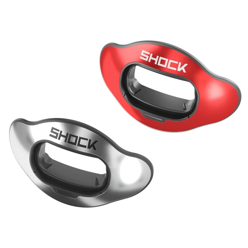 Shock Doctor 2er Set Interchange Shields für den Interchange Mundstück - silver chrome/ red chrome von Shock Doctor